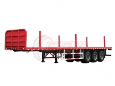3-axle Flatbed Semi-trailer with Side Stake